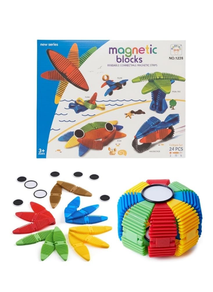 Premium Colorful Magnetic Building Sticks & Balls STEM Toy Set – Creative 3D Construction Blocks for Kids, Learning Shapes, Structures & Problem-Solving Skills - Image 1